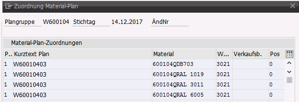 Materialzuordnung 1