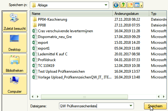 Excel Export