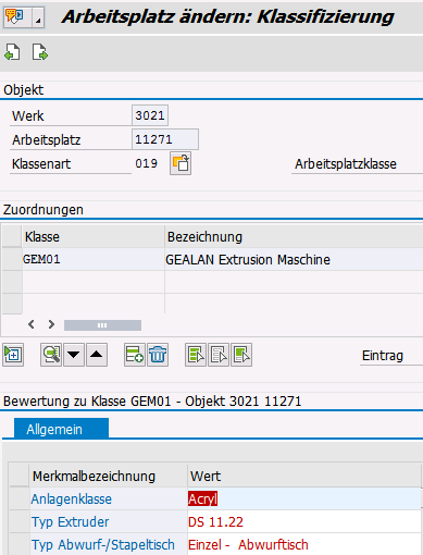 Klassifizierung Button